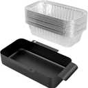 Grease Tray with Catch Pan for CharBroil Performance Grill Accessories, Aluminum Drip Pans Liner Set Replacement for CharBroil G416-0015-W1 463242716, Drip Catcher Pan, Grease Tray Replacement