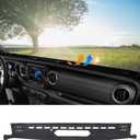 BIBLOZ Dash Cover 2018 2019 2020 2021 2022 2023 for Jeep Wrangler JL JLU Unlimited Sport Sahara Rubincon Accessories Black Flannel Dashboard Cover Mat Car Dashboard UV Sun Protection