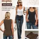 3 Pack Women's Thermal Tank Tops Sleeveless Fleece Underwear Tops Sweetheart Neck Camisole Warm Base Layer (L)
