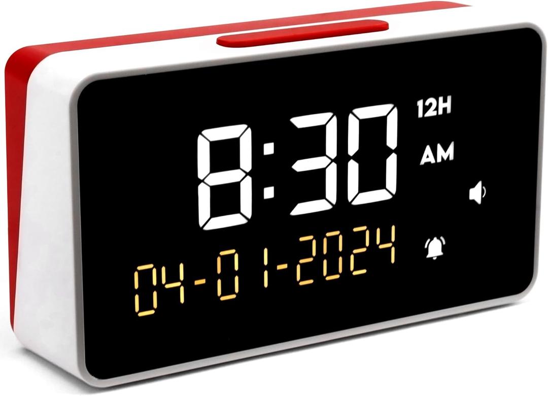 Top Life Talking Clock - Extra Loud Time and Date - for Elderly, Dementia, Hearing or Visually Impaired Seniors - Easy to Use Speaking Help - Clear Neutral Male Voice