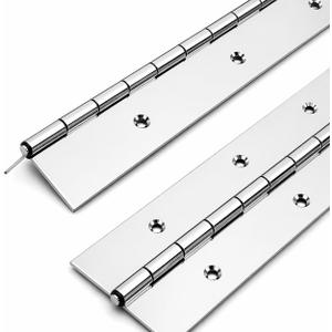 Heavy Duty Piano Hinge 36 Inch x 3 Inch Width Stainless Steel Piano Hinge 2 Pack 0.060'' Thick Continuous Hinge for Heavy Duty Cabinet Furniture Metal Plate Door Toolbox Wooden Box Industrial Project