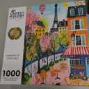 Cross & Glory  Morning at Caf Lisle  1000 Piece Jigsaw Puzzle for Adults | Paris Folk Art Puzzle | Bright Eiffel Tower Caf Scene | Premium Quality 1000 Piece Puzzle for Adults