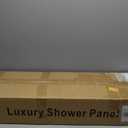 Shower Panel Tower System with Shelf, Body Jet Massage, Tub Spout, Total 4 Body Spray & 5 Handheld Settings, Adjustable Height, Rainfall + Waterfall Shower Head, Rain Massage Spa System For Bathroom