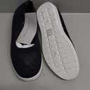 MUSSHOE Slip-on Womens Walking ShoesRound Toe Mesh SneakersComfortable Classic Casual Breathable Lightweight Loafers Flats for Mature Women Aged 30-60 (8.5, Navy)