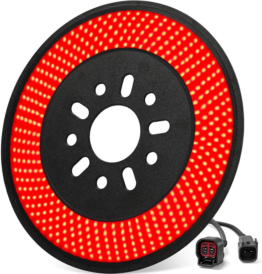 KARSAM Spare Tire Brake Light for 2007-2018 Jeep Wrangler JK JKU YJ TJ, 6 Ring 405PCS LED Wheel Lights, Plug-N-Play 3rd Third Brake Light,Red Rear Tail Brake Light for Jeep Wrangler JK JKU Accessories