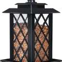 Large Bird Feeders, Hanging Bird Feeders for Outdoors, 3.2lb Capacity Lantern Wild Bird Feeders for Outside Hanging, Black
