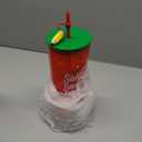 Swig Life 24Oz Plastic Tumbler, Cup Holder Friendly Travel Tumbler with Lid & Straw, BPA Free Plastic Cups, 24 oz Reusable Water Cup with Lid & Straw (Santa's Favorite Teacher)