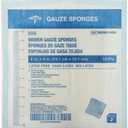 Medline Woven Gauze Sponges, Sterile, 12-Ply, 4 x 4 Inches, Box of 25 x 2