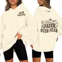 MAXIMGR Christian Sweatshirts for Women God Is Good Hoodies Oversized Jesus Religious Sweater Bible Verse Pullover Tops (XXL)