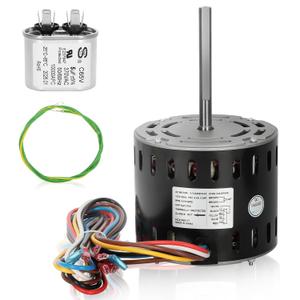 HC41AE117 Furnace Blower Motor 1/3HP 1075RPM 115V 4 Speed with 5F Capacitor Fits for Carrier Bryant Payne GE Blower Fan Motor 45117 5KCP39GGS336S HC41AE117A HC41AE115 HC41SE122