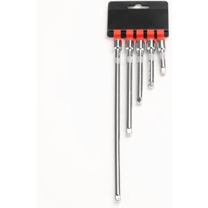 FLZOSPER 5-Pieces Socket Extension Set,1/4" Drive Socket Quarter Inch Extension Bar Set 2''/50mm, 3''/75mm, 4''/100mm6''/150mm, 10''/255mm - Premium Chrome Vanadium Steel with Mirror Finish