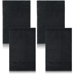 Geiserailie 4 Pcs Extender Strap Reusable Ice Belt Extender Strap Multipurpose Elastic Hook and Loop Extension for Ice Pack Black Back/Knee/Ankle Braces, Vests, Wraps, and Belts (6 x 9 Inch)