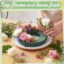 Joyfolk 6 Pcs 10 Inch Floral Foam Rings Round Green Flower Wet Foam Ring Flower Arrangement Kit for Florist Wedding Decoration for Birthdays, Home, Parties