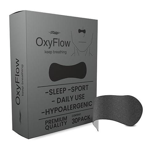 OxyFlow Nasal Strips for Breathing- for Sensitive Skin, Nose Strips for Snoring, Nasal Congestion Relief, Nasal Tape, Breathe Right, Athletic Nasal Strips, Extra Strength, Universal Fit. 2 Pack