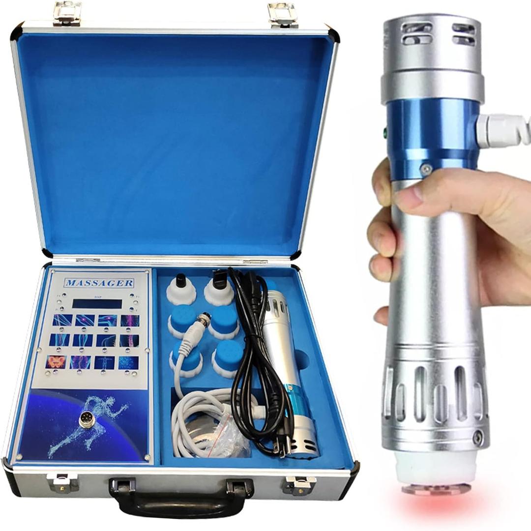 Professional Shockwave ED Therapy Machine for Erectile Dysfunction Portable Body Muscle Massager, Deep Tissue Pain Relief Shock Wave Machine with 7 Massage Heads