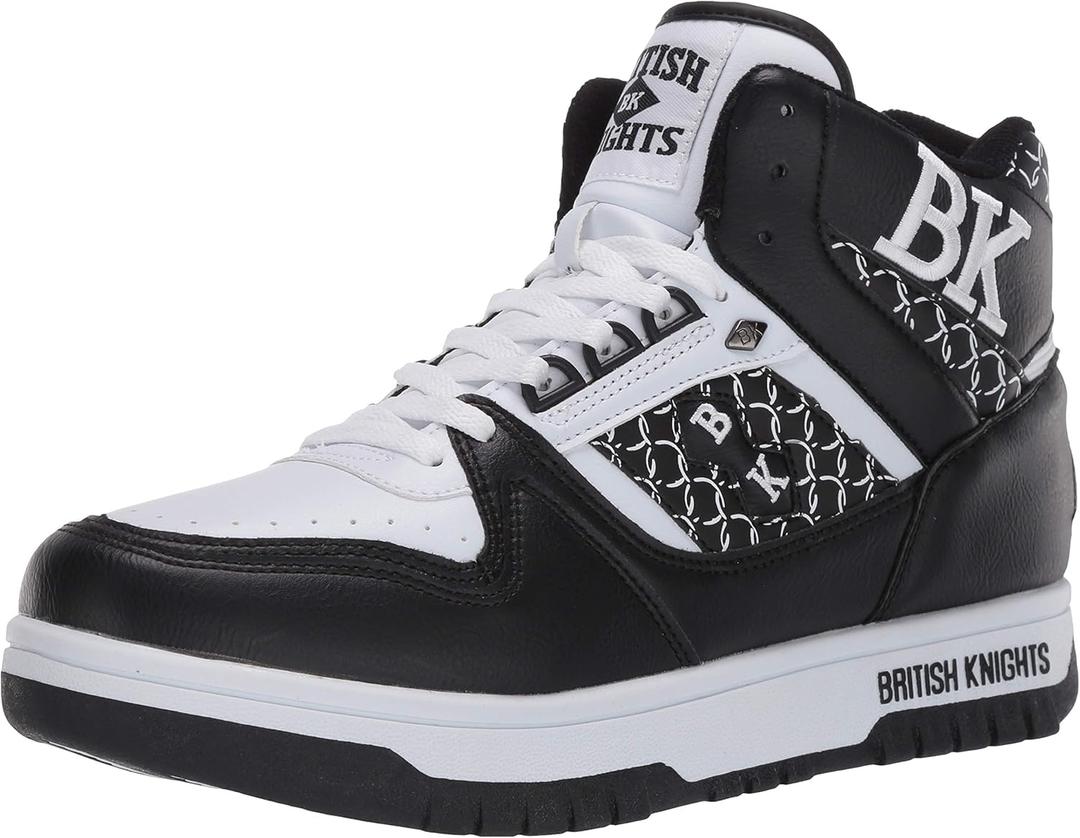 British Knights Men's Kings Sl Retro Sneaker (8, Black/White)