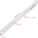 4pcs 16" Flat Straight Brace Brackets 16 Screw Stainless Steel Mending Repair Fixing Plate Joining Plates Connectors Long Slotted Braces for Furniture Table Chair