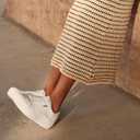 Dr. Scholl's Shoes Womens Time Off Max Platform Sneaker White Smooth 9 M