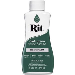 Rit Liquid Fabric Dye, 8-Ounce, Dark Green, 8 Fl Oz (Pack of 1)