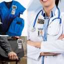 2 x Funny Nurse Badge Reel, Please Be Patient with Me RN Badge Buddy, Cute ID Work Badge Holder with Retractable Alligator Clip for Nurses RN EN Doctor Paramedic Teachers Medical Office Womens