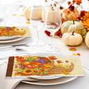 Generic 100Pcs Fall Guest Napkin Autumn Pumpkin Maple Leaf Disposable Paper Napkin Decorative Party Dinner Hand Napkin for Thanksgiving Harvest Home Kitchen Bathroom Party Supplies