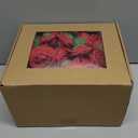 100pcs Artificial Flowers Dark Red Rose Real Looking Fake Foam Roses with Stem for DIY Wedding Bouquets Bridal Shower Centerpieces Arrangements Party Home Decorations