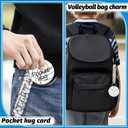 6PCs Ball Braided Lanyard Keychain, Ball Keychain with Hook and DIY Card,Backpack Charms Team Gifts for Sport Fan