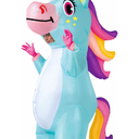 Spooktacular Creations Inflatable Costume Adult, Full Body Riding a Unicorn Blow Up Costume for Halloween Inflatables Party, 8ftTall