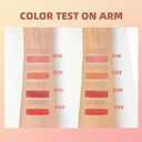 4 x Liquid Face Blush Freckle Pen, Natural Dewy Cream Blush with Light Brown Faux Freckle Stamp Pen 2 in 1 Makeup Natural Sunkissed Dewy Cheeks, Waterproof Fake Freck Tint Marker (02)