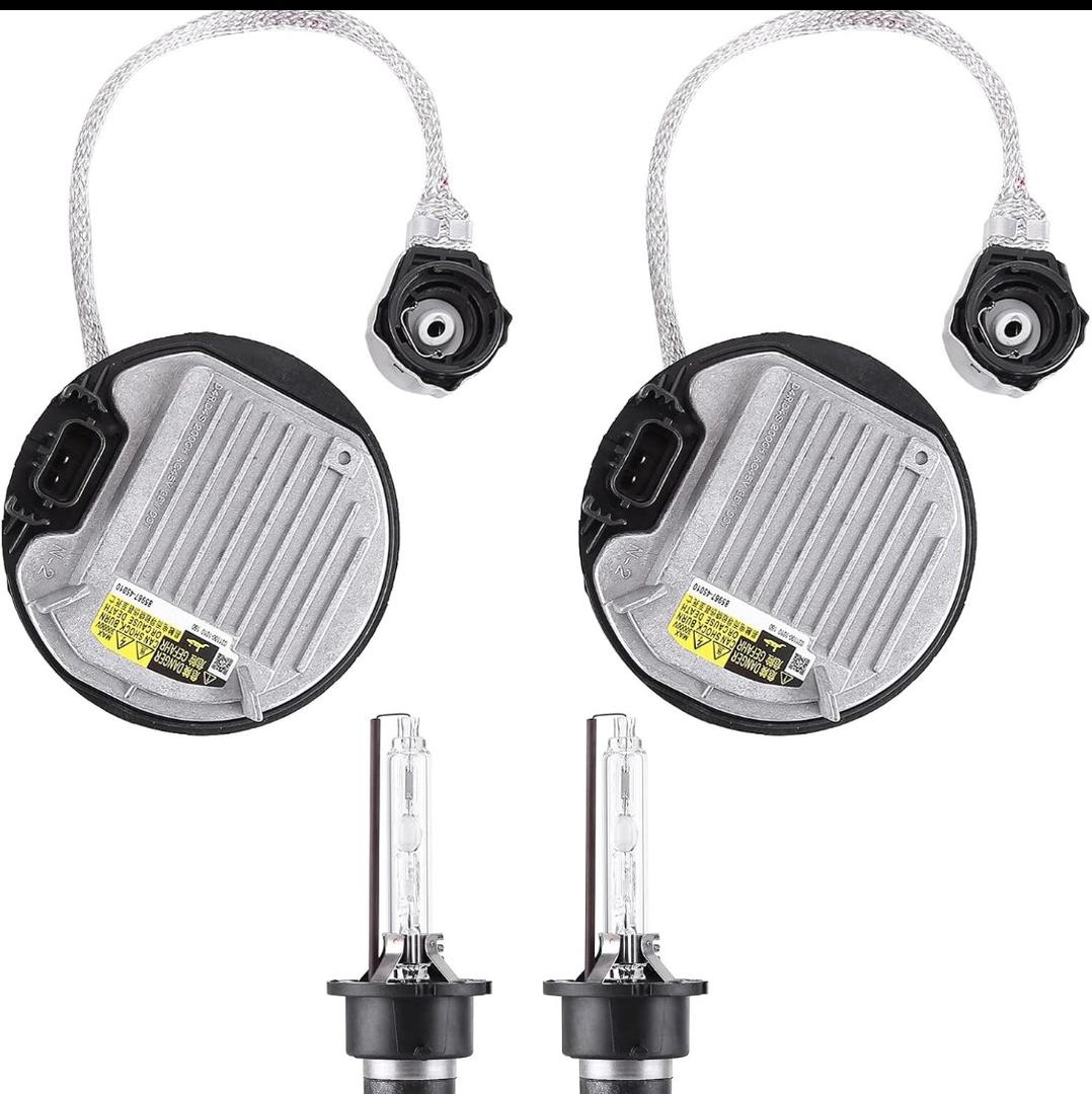 Xenon Ballast & Bulb Control Unit Module, Xenon HID Ballast Headlight with Igniter Cable D4S Bulb Compatible with Lexus Subaru Replaces 81107-75020 81107-60F10