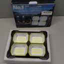 500W Led Work Light Rechargeable,42000MAh Solar Portable Light, 42000LM Magnetic Work Lights, 326 Led Battery Work Lights with Stand 5 Lights Modes IP66 Waterproof for Outdoor Camping Car Repairing