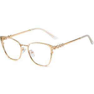 MORESHINE Fashion Cat Eye Blue Light Blocking Glasses for Women, Glasses for Reading/Computer/TV/Phones Eye Strain (Yellow)