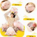 Pig Stuffed Animal Plush Pillow - 15.7'' Kawaii Soft Pig Hugging Pillow, Adorable Cuddle Plush Toy, for Kids, Girlfriend, or Adults, Perfect for Christmas and Birthdays (Squint, 15.7in)