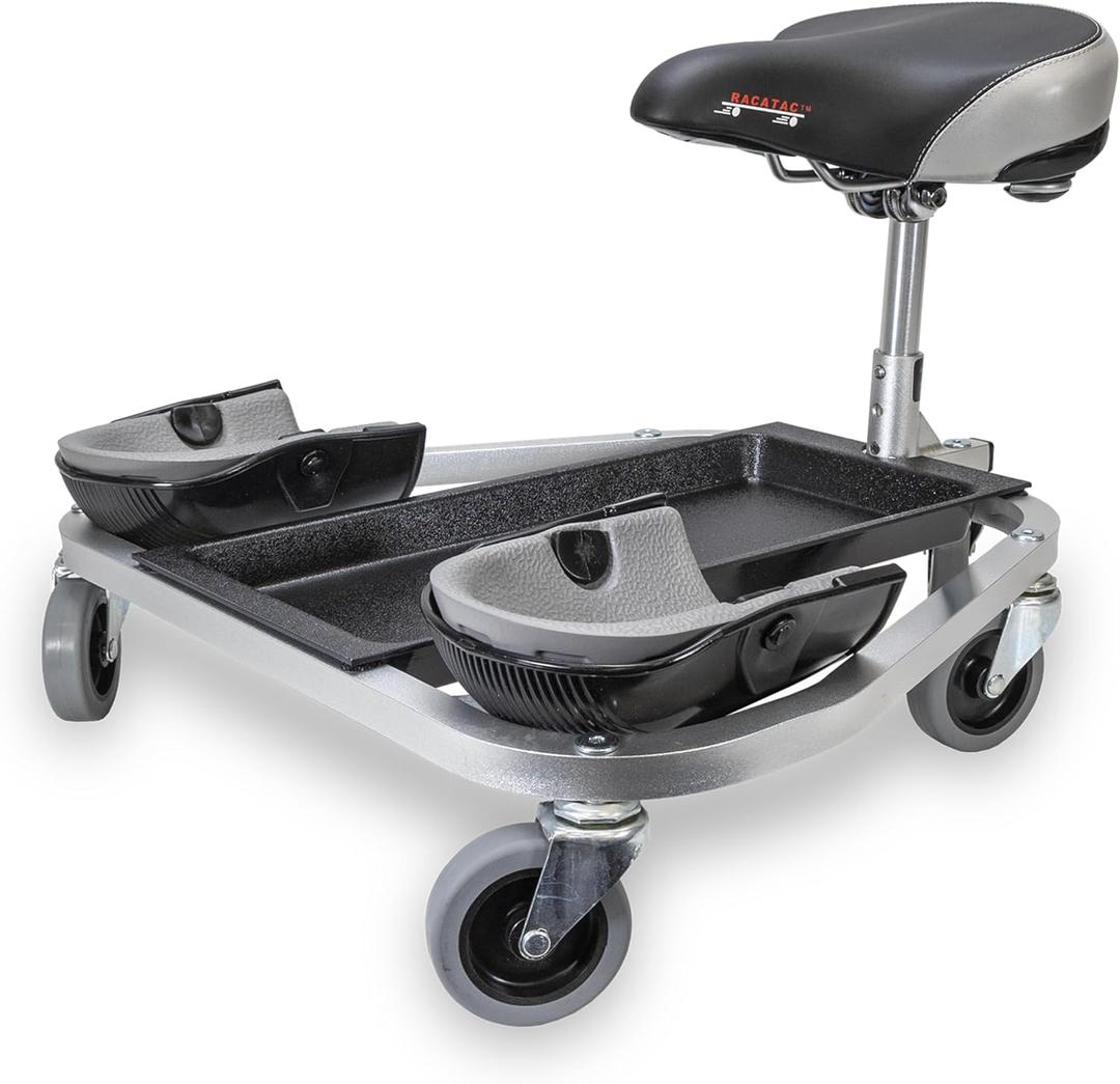 Kneeling Creeper Casters, Rolling Seat, Assembled in USA | Ergonomic Rolling Kneeling and Sitting Creeper, Five Swivel Casters, Replaceable Knee Pads, 01RAC 3Inch