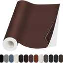 Lifeshoon Leather Repair Patch, 35X79 Inch Self Adhesive Leather Repair, Large Vinyl Patch Tape for Couches, Furniture, Car Seats, Cabinets, Wall, Handbags Brown, 35X79 Inch