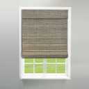 Radiance Cordless Bamboo Roman Shades for Windows - Flatstick Bamboo Blinds for Reduce Bright Light - Bamboo Roman Shades for Home & Offices - Driftwood - 27" W x 64" L - (2208850E)