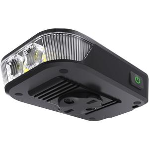 RAVEMEN FR500 Bike Front Light for Night Daytime Riding, Compatible with Garmin/Wahoo Computers, 6 Modes, Auto On/Off, Side Visible, USB-C Rechargeable & Output Bicycle Headlight for Road Urban Biking