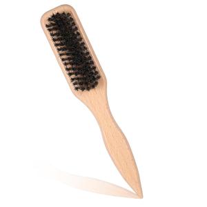 2 x Brush for Slick Back Hair Pointed Tail Smoothing Hair Brush Boar Bristle Boar Brushes for Women & Men, Beard Brushes,Suitable for Fine and Soft Hairs, Can Easily Polish, Shape, Section and Part