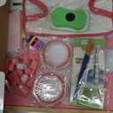 Easel for Kids Toys,Adjustable Wooden Toddler Art Easels, Girls Toys for Ages 5-7,8-13,Magnetic Dry Eraser White Board and Chalk Board with Art Supplies,Kid Easel 4 5 6 7 8 9 10 Year Old Girl Gifts (Pink)