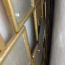 Gold Modern Wall Mirror - 45"30" Large Metal Framed Decorative Mirror, Unique Mosaic Design Wall Mirrors for Living Room Entryway Hallway Home Art Decor