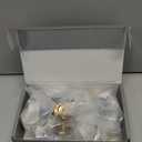 Amerdeco 10 Pack Champagne Bronze Cabinet Knobs Single Hole Cabinet Pulls 1 Inch Drawer Knobs for Bathroom Cabinets 