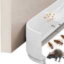 Door Draft Stopper with Brush Reduce Noise, 39" Rubber Door Sweep Breeze Blocker, Adjustable Under Door Draft Stoppers, Soundproofing for Doors, Door Seal - White