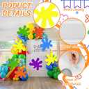 12 Sets Back to School Decoration 17.7x15.8 Inch Large Colorful Paint Splatter Card with Self-Adhesive Painting Splatters Cutouts for Art Paint Party Door Window Bulletin Board Blackboard Decorations
