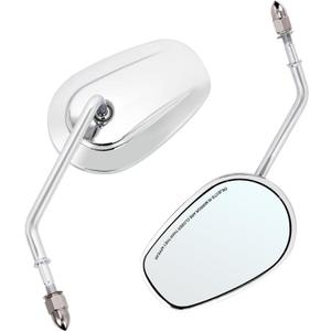 Motorcycle Mirrors Chrome,5/16 24 UNF Motorbike Rear View Mirror Compatible with Harley Sportster Road King Street Glide road glide Electra Glide Dyna Softail Ultra Vrod