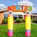 Leyndo 6.56 ft Preschool Graduation Decorations Inflatable Pencil Arch Back to School Decorations Kindergarten Graduation Backdrop for 2026 Graduate School Party Decor