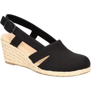 Juliet Holy Womens Wedges Sandals Platform Espadrilles Slingback Closed-toe Clogs Sandals (5, Black)