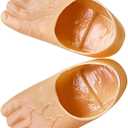 Cabilock 2 Pairs Large Feet Slippers Giant Foot Costume Props for Halloween Masquerade Cosplay Party Comfortable Slip-on Funny Footwear for Adults