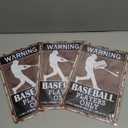 Baseball Decor Baseball Tin Signs Warning Baseball Players Only All Others Will Be Struck Out Sign Baseball Posters for Bedroom Baseball Decor for Boys Room Sports Wall Art Metal Tin Sign 8x12 Inch (10)