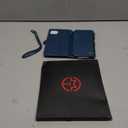 Defencase Compatible with iPhone 14 Plus Case Wallet with RFID Blocking Card Holder for Women Men, PU Leather Magnetic Snap Flip Zipper Strap Wallet Phone Case Fit for iPhone 14 Plus 6.6", Dark Blue