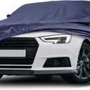 Navy Blue Heavy Duty Waterproof Car Cover for Sedan 185"-191" - All-Weather UV Protected Outdoor Full Exterior Cover with Sun/Snow/Rain Resistance